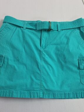 Sonoma Life + Style  Modern Fit Turquoise Cargo Belt Skort Size 16
